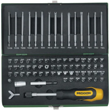 Jeu De 75 Inserts Proxxon 23107 1/4 "6.3 Mm Spéciaux - - 1 Jeu De 75 Inserts Proxxon 23107 1/4 "6.3 Mm Spéciaux - -