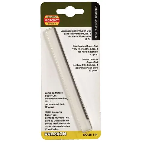 Lames De Scie à Chantourner Pour Fer Super-Cut Proxxon 28114 Pour DS 230 / E - - 1 Lames De Scie à Chantourner Pour Fer Super-Cut Proxxon 28114 Pour DS 230 / E - -