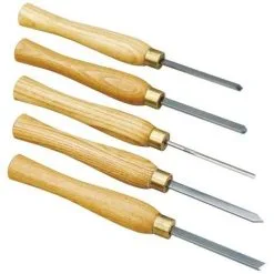 Jeu De 5 Outils De Tournage En Acier HSS, En Coffret Bois - Proxxon