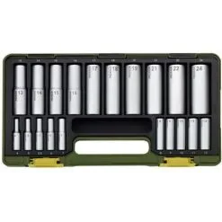 Proxxon Jeu De Clés à Douille 1/2 (12.5 Mm), 1/4 (6.3 Mm) 20 Pièces 23292