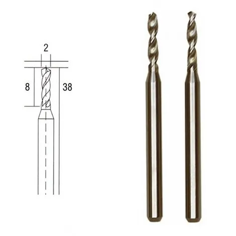 Micro-forêts En Métal Renforcé Ø 2 Mm - Proxxon 1 Micro-forêts En Métal Renforcé Ø 2 Mm - Proxxon