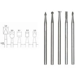 Lot De 5 Fraises En Acier Wolfram-vanadium - Proxxon