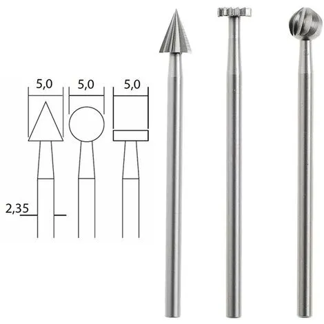 Lot De 3 Fraises En Acier Wolfram-vanadium - Proxxon 1 Lot De 3 Fraises En Acier Wolfram-vanadium - Proxxon